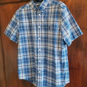 Ralph Lauren NWOT. Boys size 18-20, Natural Stretch. Blue plaid.
